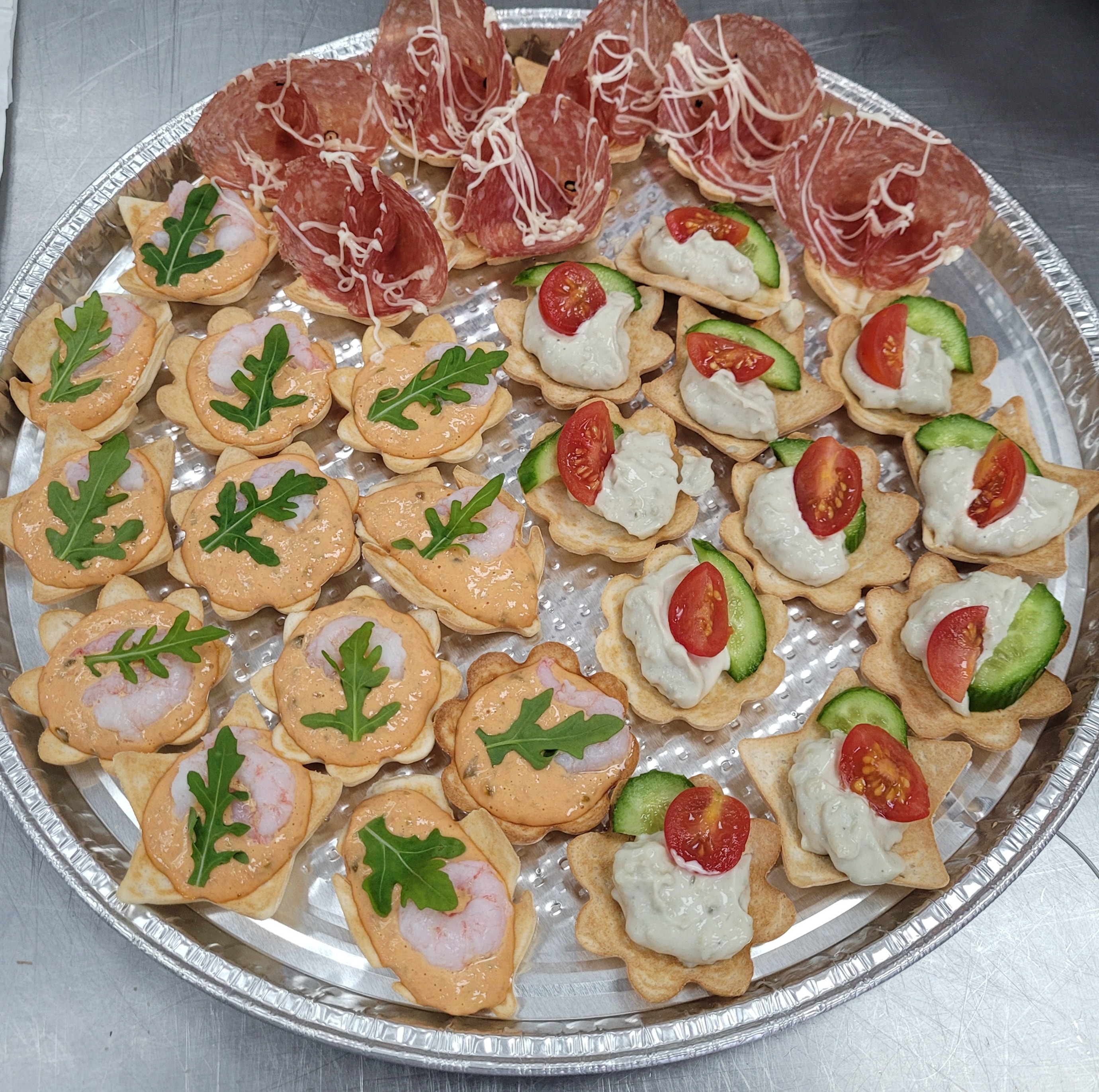 Bouchées salées en plateau